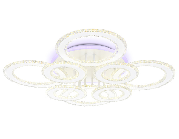 Светильник св/д потолочный упр. FA8854/4+4 WH белый 208W 3000K+6400K/3000K/6400K/4200K+4200K 750*750*120 (ПДУ РАДИО 2.4G) Ambrella Light