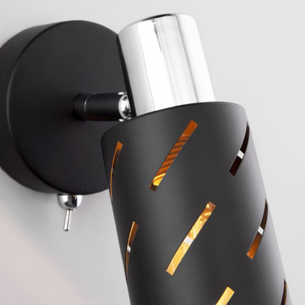 Настенный светильник 1*E14 40Вт черный IP20 (20090/1 черный / хром) Eurosvet