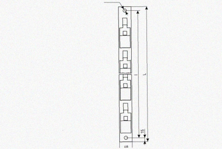 Стойка кронштейна рожкового криволинейного К1351.001-03 порошок (черный), 5 рожков, L690, S3,0