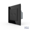 Двухклавишный проходной сенсорный выключатель Module с функцией радиоуправления, цвет черный Livolo