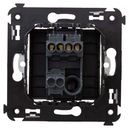 Выключатель одноклавишный в стену, "Avanti", "Черный квадрат" DKC