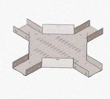 Лоток крестообразный перфорированный КМ 200х50 УТ1,5, оцинкованный лист, S1,5