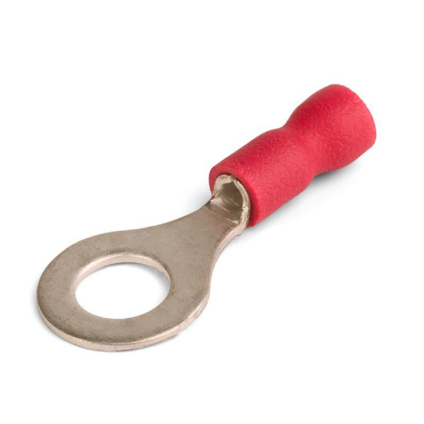 Наконечники кольцевые изолированные с ПВХ манжетой (НКИ) 1,5–4 красные (100 шт/уп) Промрукав