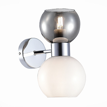 Бра Хром/Белый, Дымчатый E27 2*60Вт SLE1138-101-02 EVOLUCE