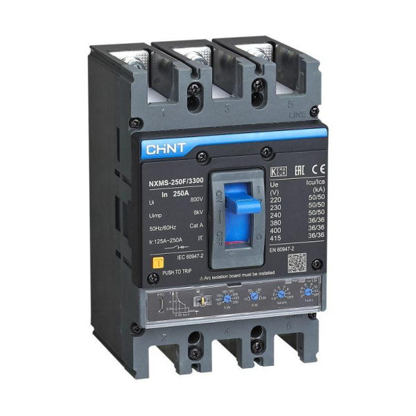 Выключатель автоматический ВА NXMS-250F/3П 250А 36кА с электронным расцепителем CHINT