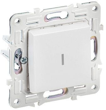 SKANDY Выключатель 1-клавишный проходной с индикацией 10А SK-V08W арктический белый IEK