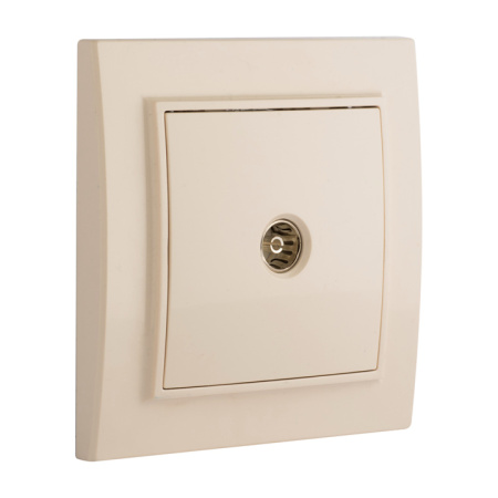 Минск Розетка TV 1-мест, СП бежевый 75Ом 5-862МГц EKF