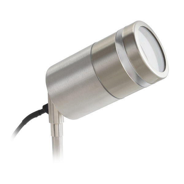 11-114 Светильник уличный, грунтовый, поворотный, 1хMAX 15Вт, 1хGU10, ~230В/50Гц, IP54, 104х57х280мм, хром, металл, лампа в комплект не вхо... APEYRON