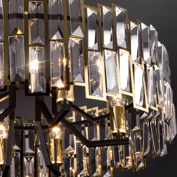 Умный потолочный светильник 8*E14 60Вт золотой, черный IP20 Zolletta (339/8 золото / черный) Bogate's