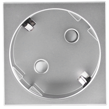 Donel Розетка 2К+З нем.ст., 45 гр., с з/ш, алюм. матовая (45х45мм), серия (тип) DF6