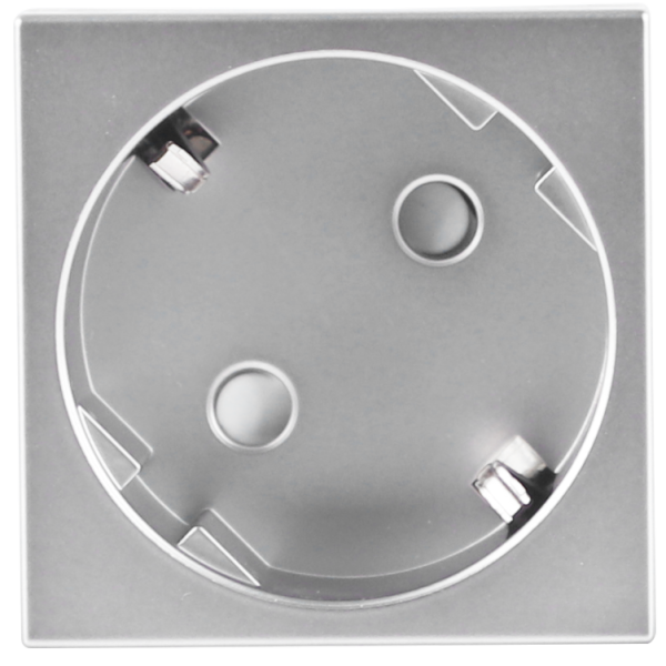 Donel Розетка 2К+З нем.ст., 45 гр., с з/ш, алюм. матовая (45х45мм), серия (тип) DF6