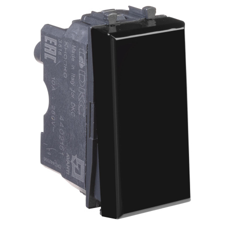 Кнопка модульная, "Avanti", "Черный квадрат", 1 модуль DKC