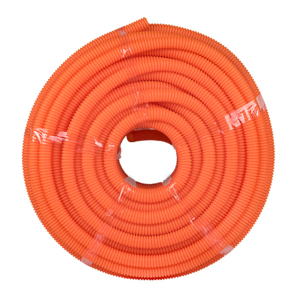Труба гофр, ПНД с протяжкой d25 мм (75 м) оранжевая EKF-Plast