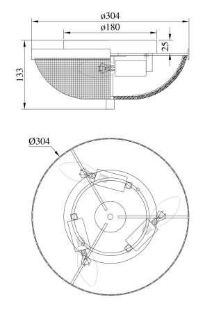 Потолочный светильник 3*E14 40Вт Никель IP20 Coupe C046CL-03N Maytoni
