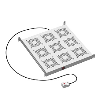 19" Вентиляторный модуль 9 вентиляторов с термостатом для 19" IT-корпусов ДКС серии STI/CQE, RAL7035 DKC