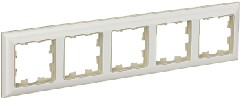 BRITE Рамка 5-мест. РУ-5-Бр беж./жемч. IEK