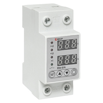 Реле напряжения и тока с дисп, RVb 63A EKF