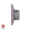 Сенсорный выключатель ZigBee (Wi-Fi) 2 клавиши 1 пост Розовый Livolo