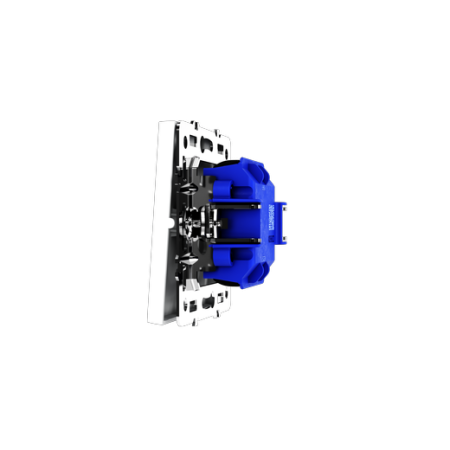 Выключатель с самовозвратом встраиваемый Voltum S70 одноклавишный 10А, (белый матовый)
