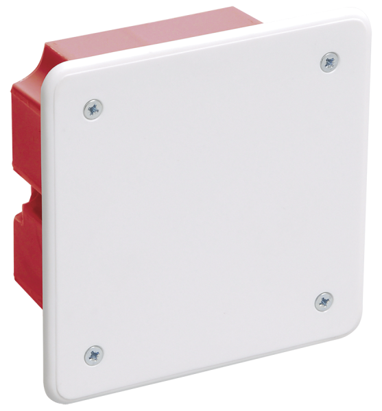 Коробка распаячная КМ41001 92x92x45мм для твердых стен (с саморезами, с крышкой) IEK