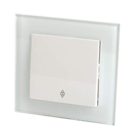 Переключатель 1-клавишный STEKKER GLS10-7005-01, 250В, 10А, серия Катрин, белый