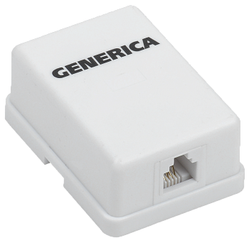 Розетка информационная настенная RJ12 кат.3 UTP 1 порт GENERICA