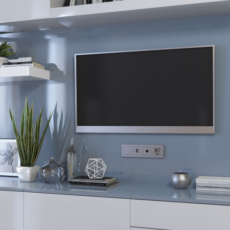 Hammer Механизм розетки без лицевой панели СУ TV оконечная . серебряный IP20 Werkel