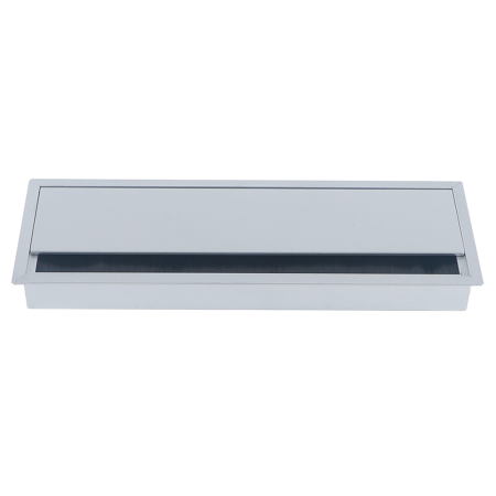 Donel Кабельный громмет (лючок) в стол, 286*101мм, цвет: серебро