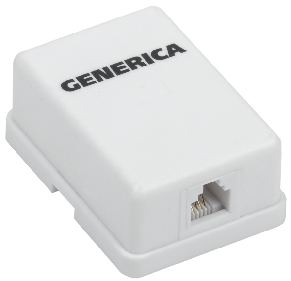 Розетка информационная настенная RJ12 кат.3 UTP 1 порт GENERICA