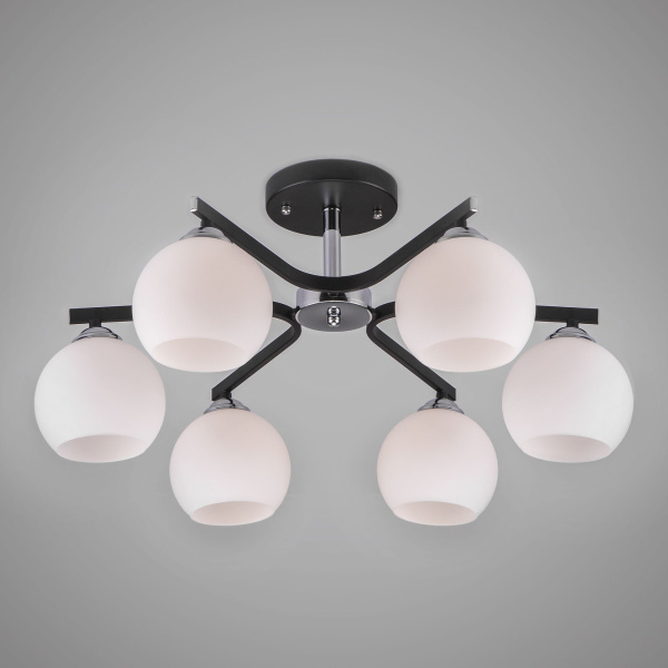 Потолочная люстра с плафонами 6*E27 40Вт венге, хром IP20 (30145/6 хром/венге) Eurosvet