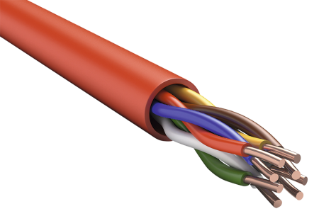 ITK Кабель огнестойкий КПСнг(А)-FRLSLTх 2х2х1,5 красный (200м)