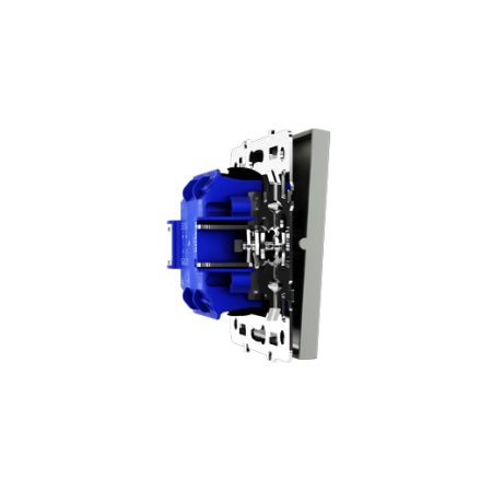 Выключатель встраиваемый Voltum S70 двухклавишный с подсветкой 10А, (сталь)