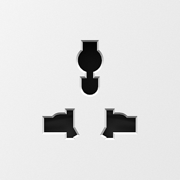 Donel A07 матовый белый накладка для розетки мультистандарт, со шторками 16A 250 В~,серия DB