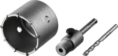 Коронка по бетону "Мастер" с державкой SDS-Plus, 73 мм ЗУБР