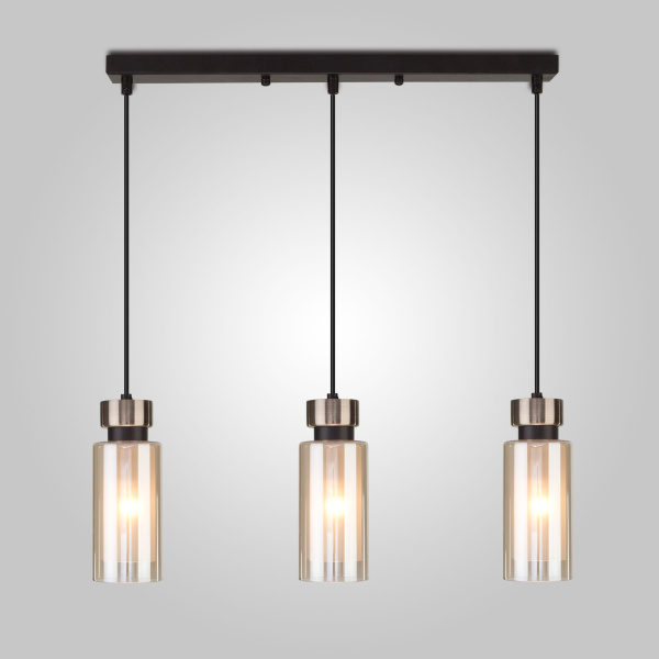Подвесной светильник с плафонами 3*E14 15Вт античная бронза, черный IP20 Amado (50115/3 черный) Eurosvet