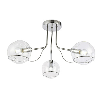 Люстра потолочная Хром/Прозрачный E14 3*40Вт SLE102502-03 EVOLUCE