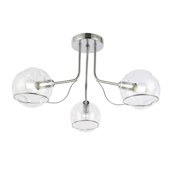 Люстра потолочная Хром/Прозрачный E14 3*40Вт SLE102502-03 EVOLUCE