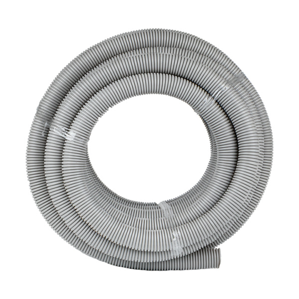 Труба гофр, ПВХ с протяжкой d40 мм (15 м) серая EKF-Plast