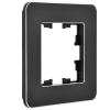 BRITE Рамка 1-мест. РУ-1-1-Бр металл черн. RE IEK