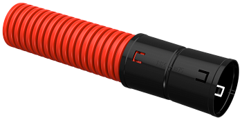 Труба гофрированная двустенная ПНД d=75мм красная (50м) IEK