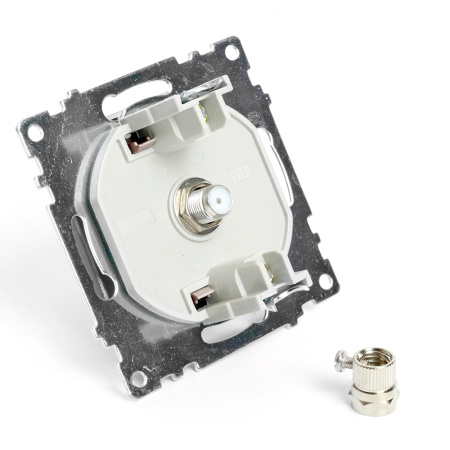 Розетка телевизионная 1-местная (механизм), STEKKER GLS00-7108-05, 75 Ом, 5-862МГц, серия Катрин, черный B