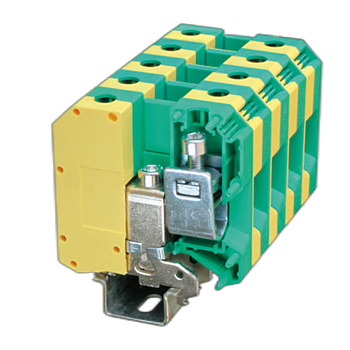 Клемма заземления, винтовой зажим, 2 точки подключения, 50 кв.мм DKC