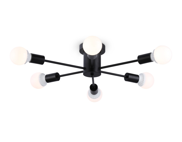 Потолочный светильник в стиле лофт TR80402/6 BK черный E27/6 max 60W D780*150 Ambrella Light