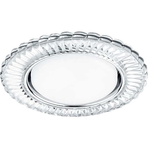 Св-к встр.с белой LED подсветкой Feron CD4044 потолочный GX53 без лампы, прозр., хром