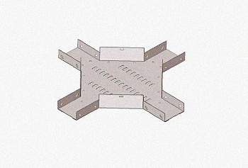 Лоток крестообразный замковый перфорированный КМЗ 100х65 УТ1,5, оцинкованный лист S1,0