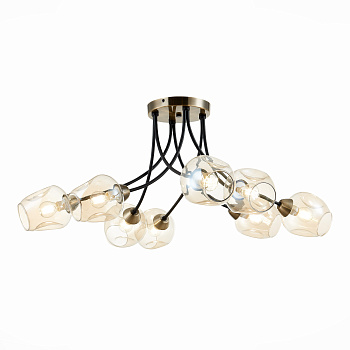 Светильник потолочный Бронза, Черный/Янтарный E14 8*40Вт SLE205302-08 EVOLUCE