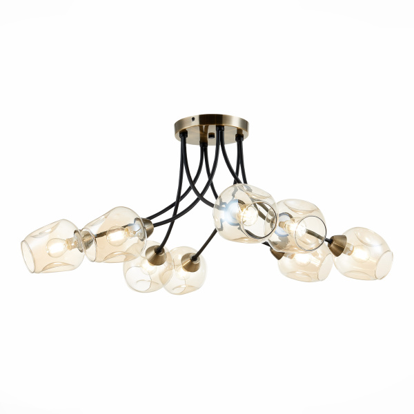 Светильник потолочный Бронза, Черный/Янтарный E14 8*40Вт SLE205302-08 EVOLUCE