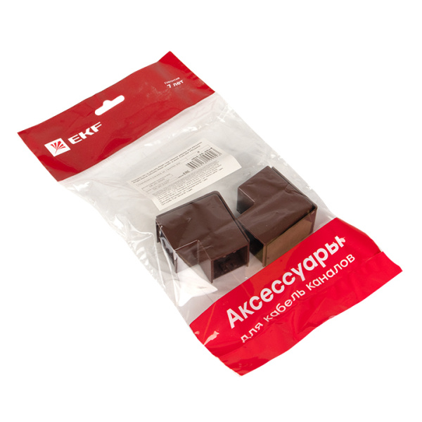 Поворот 90 гр, (25х25) (4 шт) темное дерево EKF-Plast