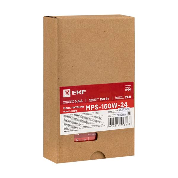Блок питания 24В MPS-150W-24 PROxima EKF