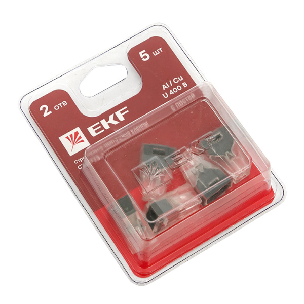 Строительно-монтажная клемма СМК 773-102 2 отверстия 1,0-2,5мм2 блистер (5шт) PROxima EKF